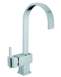Kitchen Square Sink Mixer Chrome With Swivel Spout