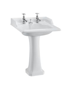 Burlington Classic Pedestal for Bathroom in White 