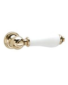 Heritage Traditional Cistern Lever Vintage Gold/White