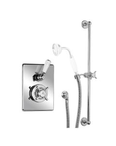 Godolphin Concealed Thermo Shower Mixer Valve With Slide Rail & Kit