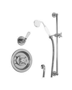 Godolphin Concealed Archipelago Thermo Mixer Valve With Slide Bar & Choice Of Handset - GD8802CP Chrome