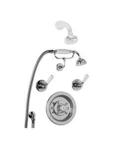 Lefroy Brooks Godolphin Concealed Archipelago Thermostatic Shower Mixer Valve & Shower Kit & Choice Of fixed Head - GD8803CP Chrome