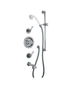 Lefroy Brooks Godolphin Conc Thermo Bath Shower Mixer - S/Nickel