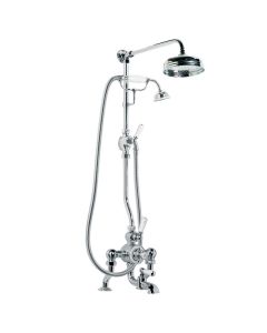 Lefroy Brooks Godolphin Exposed Thermo Bath Shower Mixer & 8" Head - Chrome