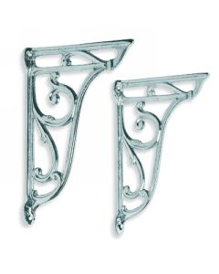 Lefroy Brooks Cistern Support Brackets (Pair) -Silver Nickel