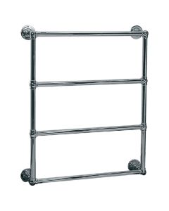 Lefroy Brooks Classic Wall Mounted Ball Jointed Heated Towel Rail (838Hx686W) - Silver Nickel