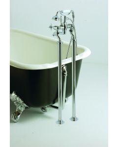 Heritage Chrome Tap Standpipes, 2 Tap Holes Design