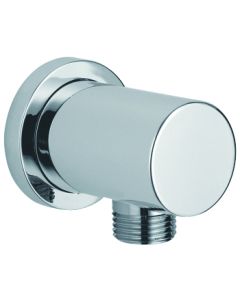 Round Shower Wall Outlet Elbow - Wall Mounted, Chrome 