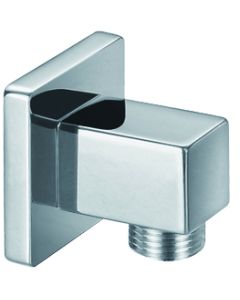 Chrome Square Shower Wall Mounted Outlet Elbow - Chrome