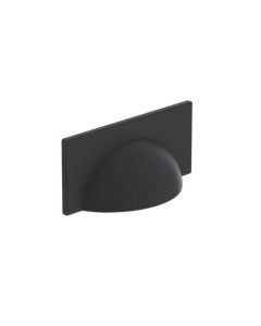 Elegant Cup Handle 64mm Black - Sleek Cabinet Hardware