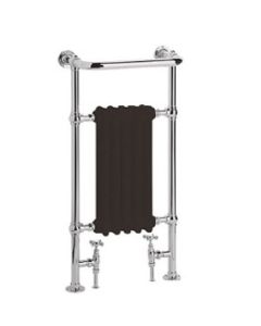 Baby Clifton Heating Towel Rail Chrome Black Bars inc Radiator Valves
