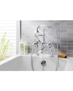 Crosswater Belgravia Crosshead Bath Shower Mixer, Chrome