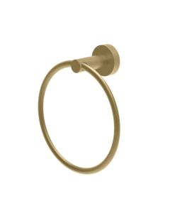 Hoxton Wall Mounted Towel Ring in Brushed Brass Finish