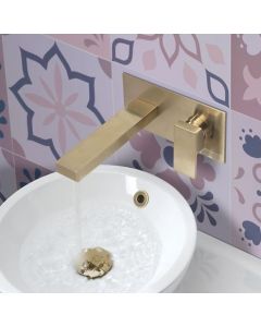 Crosswater Essential Verge Wall Mixer - Brushed Brass