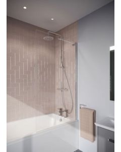 Crosswater Clear 6 Fixed Single Shower Panel in Chrome