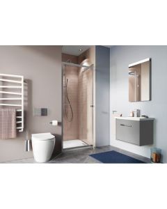 Crosswater Clear 6 Infold Door 900mm Silver Frame Glass