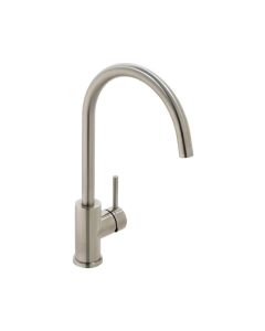 Vado Bahr Mono Sink Mixer - Swivel Spout - Brushed Stainless Steel Finish