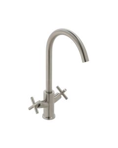 VADO Elements Mono Sink Mixer - Swivel Spout - Brushed Stainless Steel Finish