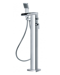 Just Taps Cascata Floor Mounted Single Lever Bath Shower Mixer With Kit