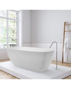 BC Designs Divita 1495 x 720mm Composite Free Standing Bath Double Ended White Silk Matt