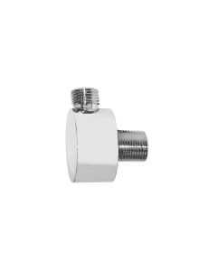 Just Taps Round Chrome Luxury Wall Outlet Elbow