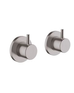 Just Taps Inox Wall 2TH Panel Valves - Pure Stainless Steel