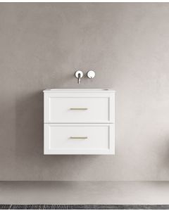 LUXE81 Angel Matte White 600 Cabinet With Matte Basin