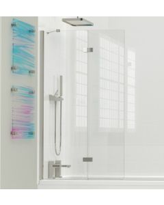 Kudos 2 Panel Framless In-Folding Bath Screen 1500 x 875mm