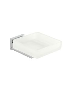 VADO Level Frosted Glass Soap Dish + Holder