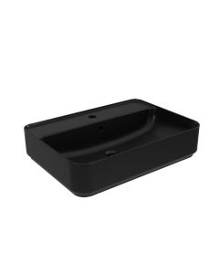 Essentials Ravine 600mm Countertop Bowl With One Tap Hole – Black