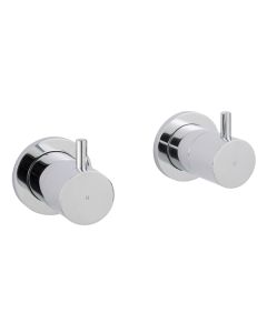 Just Taps Florence Concealed Stop Valves w/ Wall Flanges