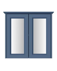 Caversham Double Door Mirrored Wall Maritime Blue