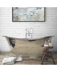BC Designs Copper Boat Bath With Nickel Finish 1700 x 725mm