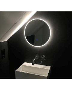 Oska Round LED Mirror 400 x 400mm With Demister