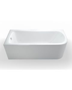 Viride offset Single Ended bath 1700 x 750mm LH White Gloss