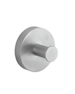 3ONE6 Single Robe Hook in Brushed Stainless Steel Finish