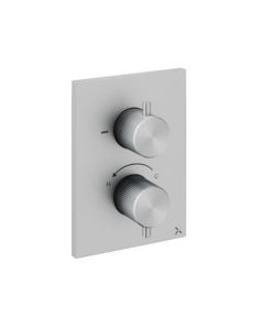 3ONE6 Shower Trim Set With 1 Outlet Brushed Steel