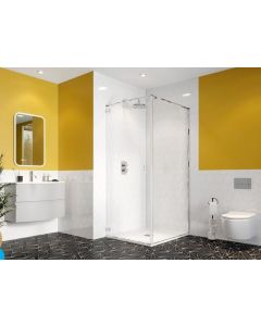 Contemporary Shower with Svelte 8 Walk In/Side Panel, 1000mm
