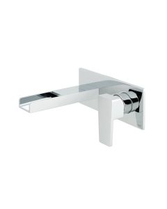 VADO Synergie Wall Mounted Basin Mixer 160mm Spout - Chrome Finish