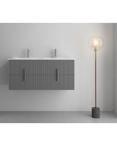 LUXE81 Tweed 1200 Light Grey Cabinet With Ceramic Basin