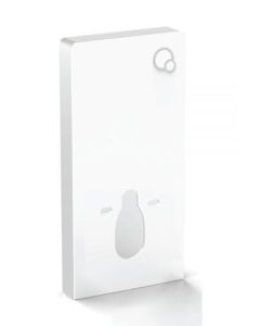 Essentials Touch Smart Push Button Wall Hung Cistern Frame in White Gloss Finish