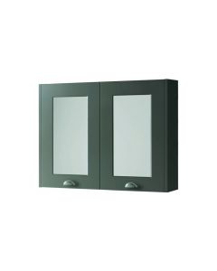 SW6 Astley 2-Door Mirror Cabinet 800mm - Matt Grey