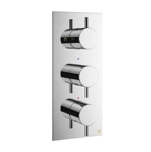 Crosswater Mike Pro Portrait Triple Outlet Thermostatic Trim Set Only chrome