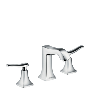 Hansgrohe Metris Classic 3 Tap Hole Basin Mixer With Pop Up Waste - Chrome