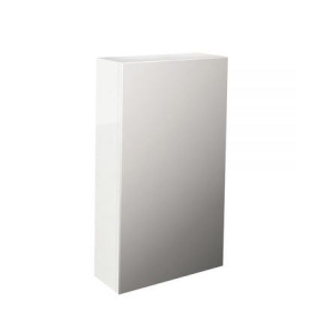 Essentials Echo Single Door 400 x 700mm Mirror Cabinet in White Gloss