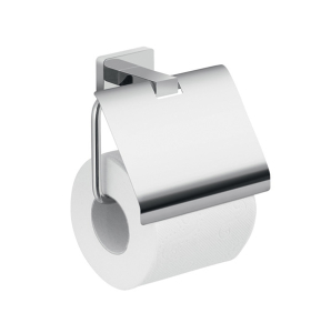 Bathroom Origins Atena Chrome Toilet Roll Holder with Flap
