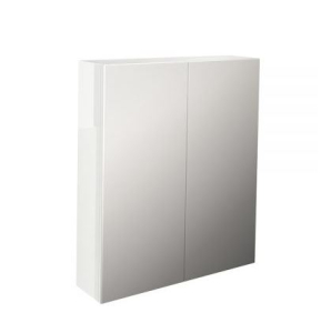 Essentials Echo Single Door 600 x 700mm Mirror Cabinet in White Gloss