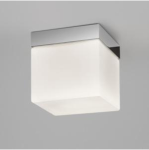 Astro Lighting Sabina Square Bathroom Ceiling Light Chrome Finish With White Opal Glass Diffuser