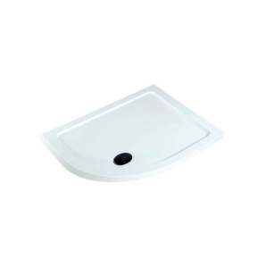 SW6 KT35 900 x 760mm LH Offset Quadrant Shower Tray With Waste