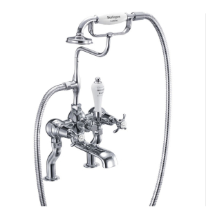 Burlington Anglesey Deck Mounted Bath Shower Mixer With Hose & Handset 